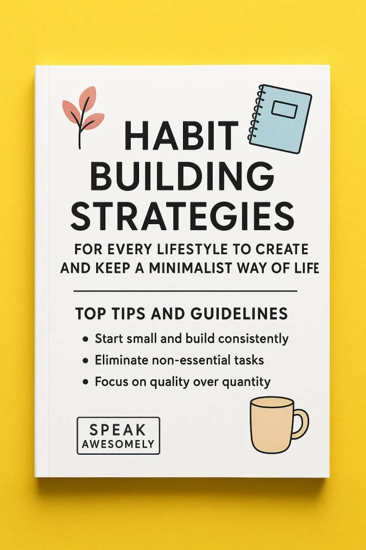 Habit Building Strategies for Minimalist Living | Speak Awesomely Guide