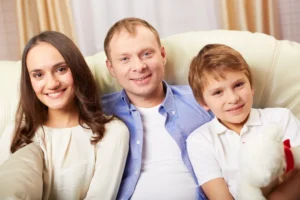 child sharing feelings with parents