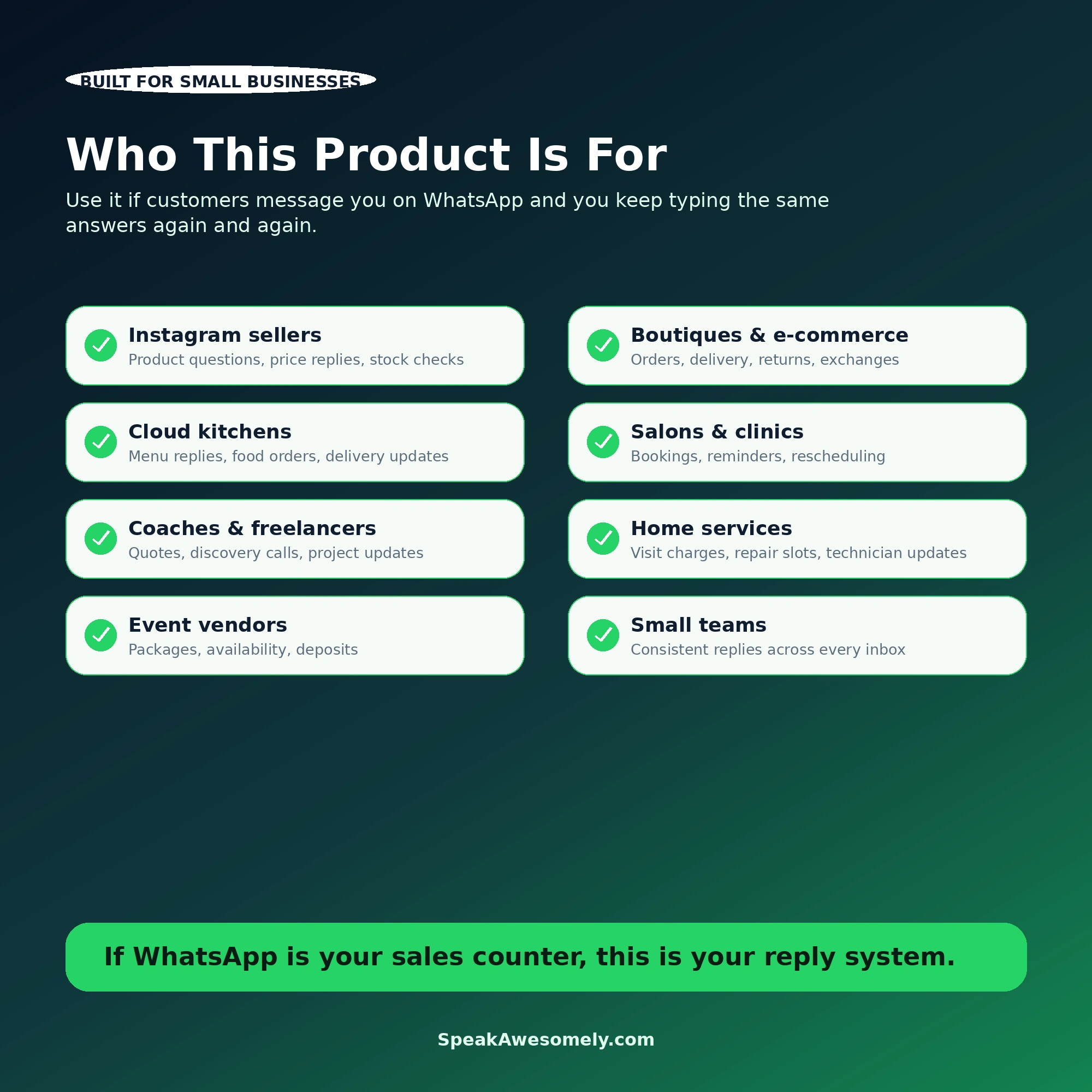 300 WhatsApp Business Replies for Small Businesses - Image 3
